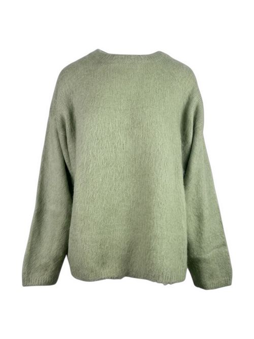 maglia donna over salvia La fileria | 13267-36467430